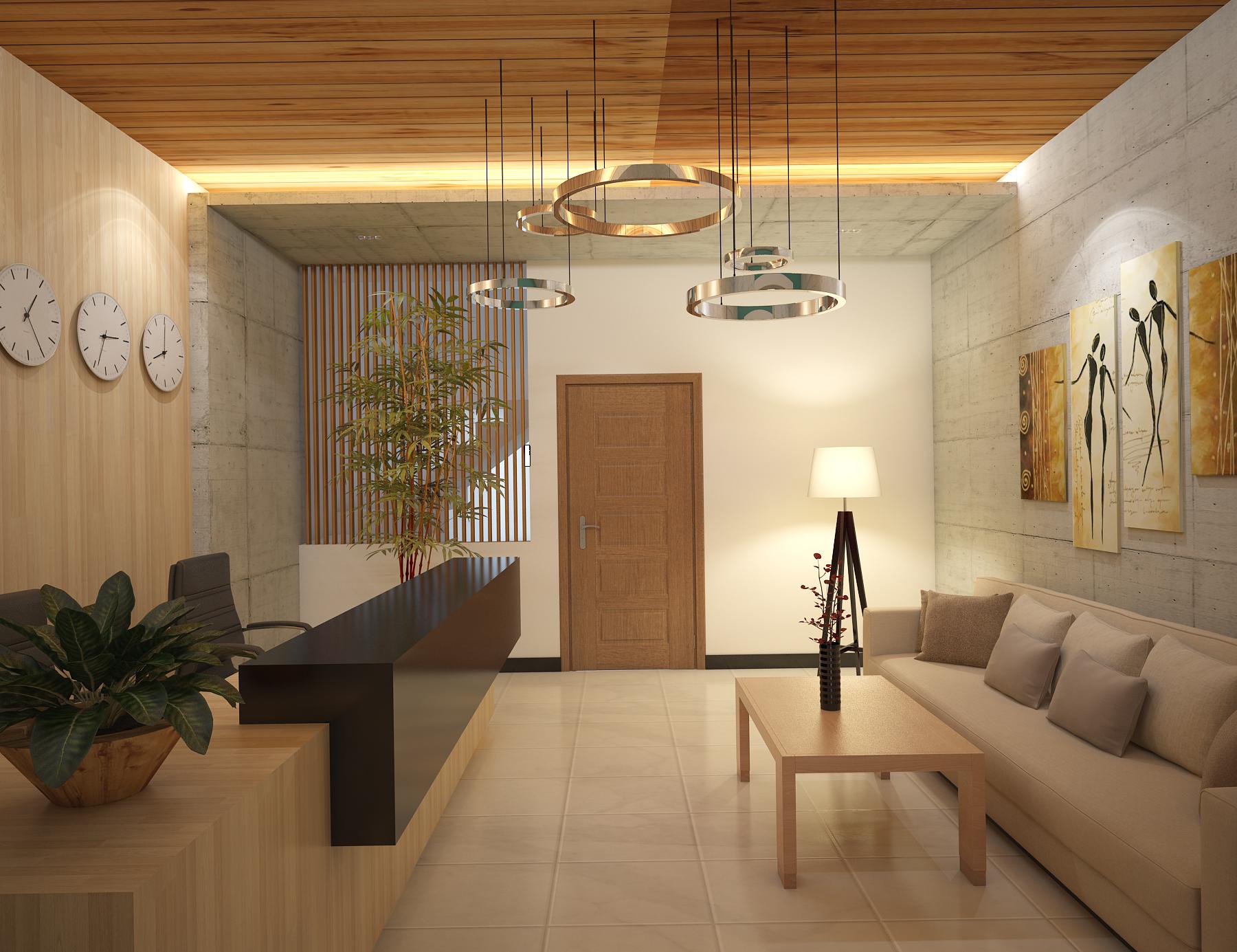 Khu vực Reception đơn giản nhưng sang trọng