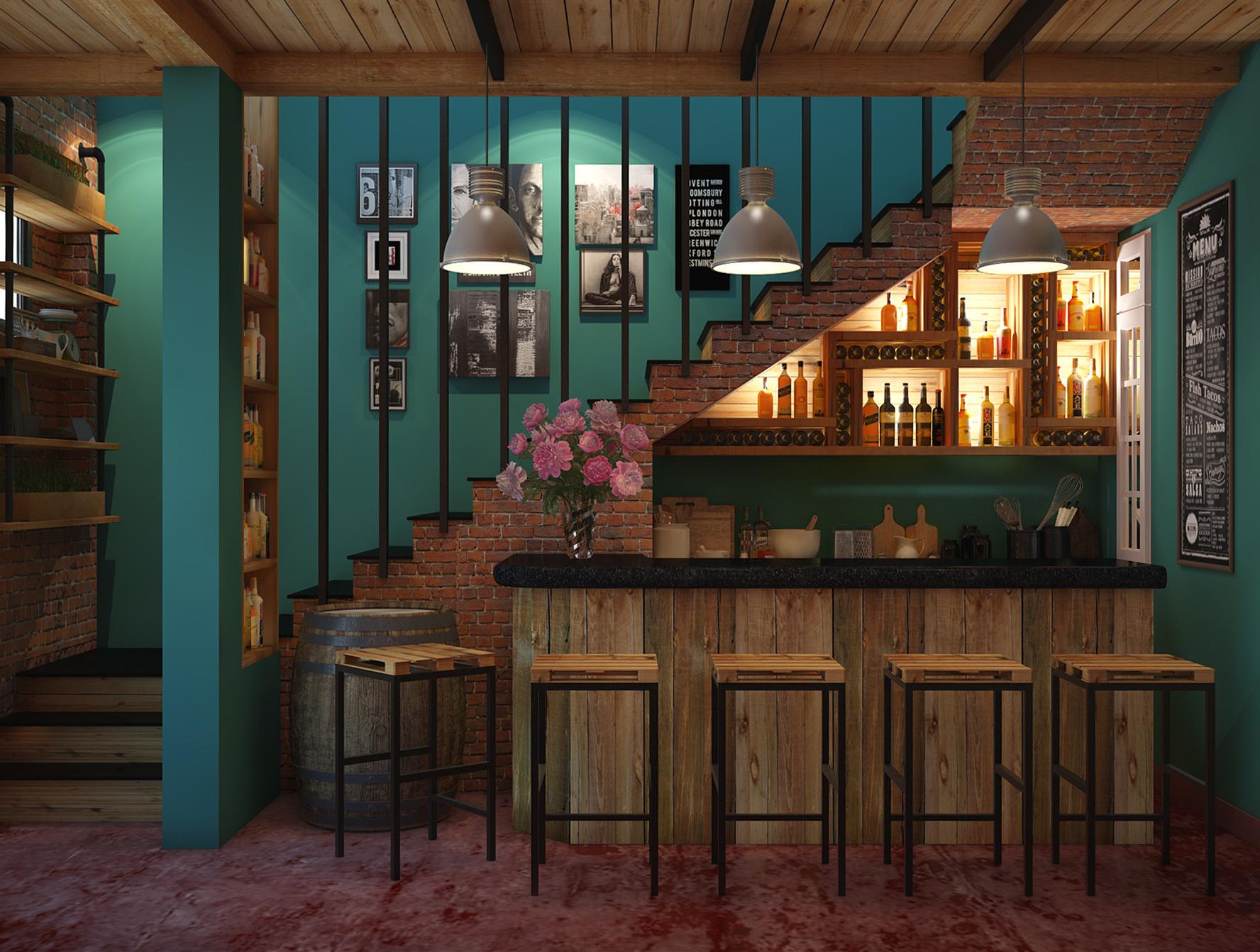 Khu vực Bar được thiết kế rất tinh tế