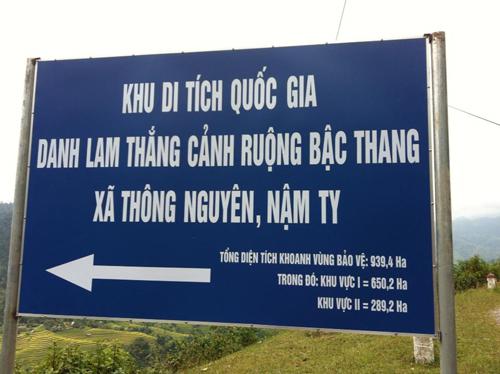 Bảng chỉ dẫn về Thông Nguyên, Nậm Ty.