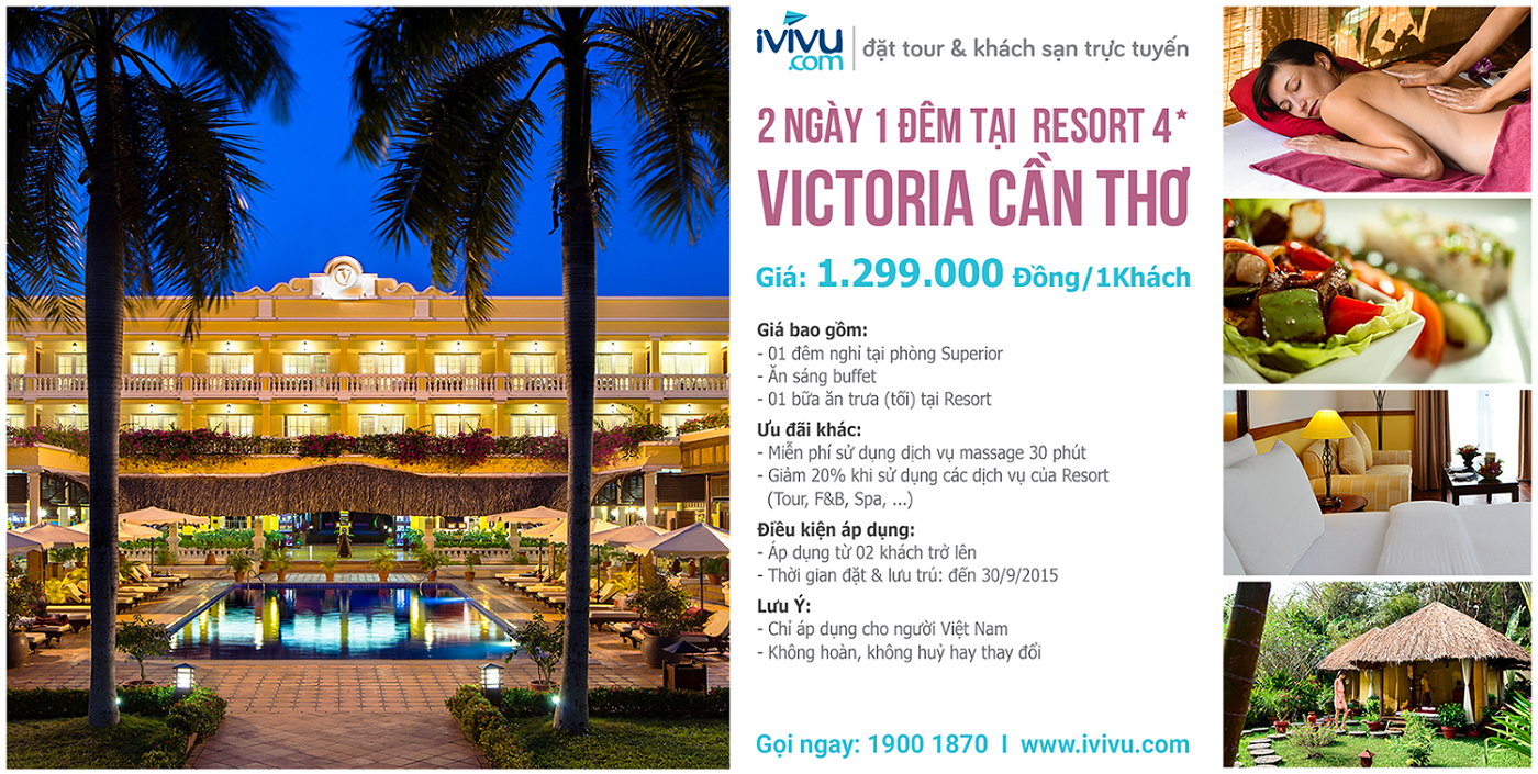 Victoria Cần Thơ  - địa điểm lưu trú tuyệt vời cho chuyến du lịch Cần Thơ.