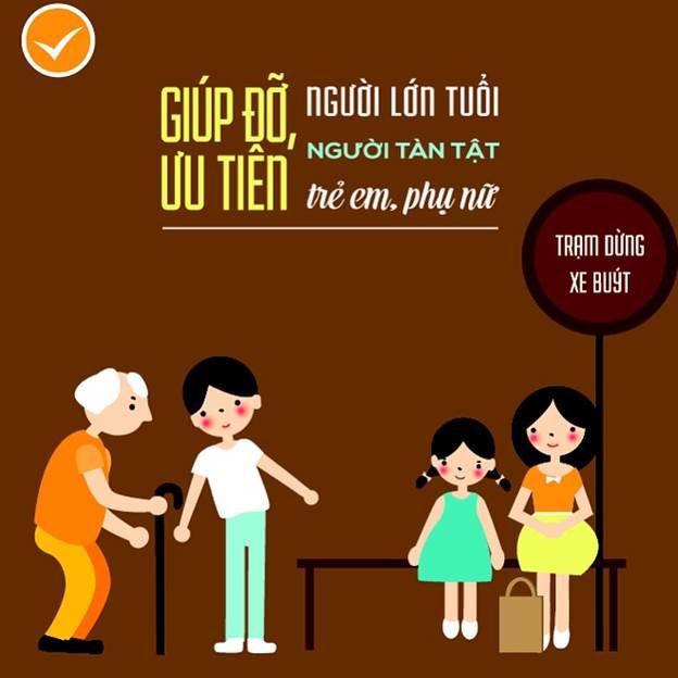 Giúp đỡ người lớn tuổi, người già, tàn tật, trẻ em