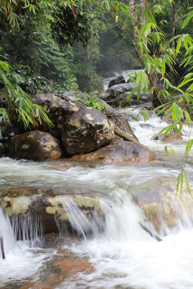 Mùa mưa, nước cuồn cuộn chảy xiết.
