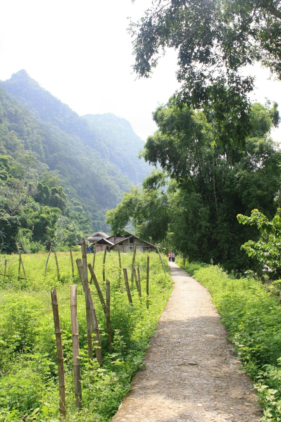Đi dạo giữa những bản làng xanh mướt ven lòng hồ.