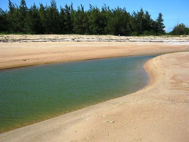 Bãi biển Suối Ồ rất thích hợp cho các hoạt động vui chơi, cắm trại qua đêm trên biển. Ảnh: ST