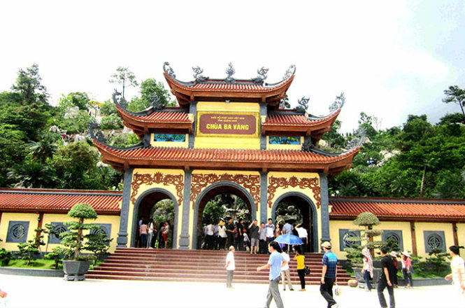 Chùa Ba Vàng là điểm đến tâm linh của du khách ở Quảng Ninh - Ảnh: N.T.Lượng