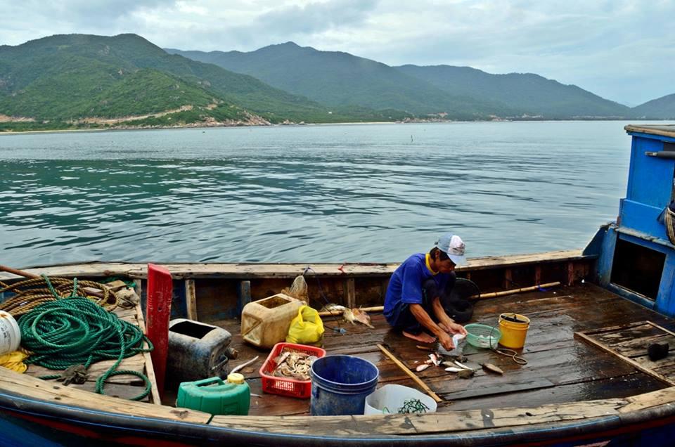 Ngư dân Bình Tiên ra khơi. Ảnh: FB Biển Bình Tiên