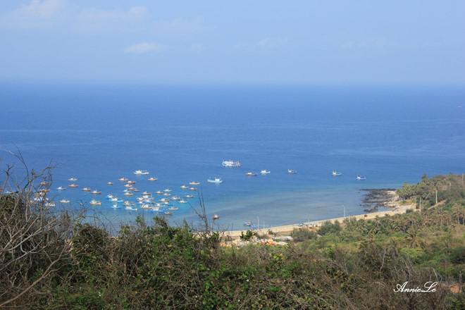 Bờ phía Tây của đảo nhìn từ núi Cấm.
