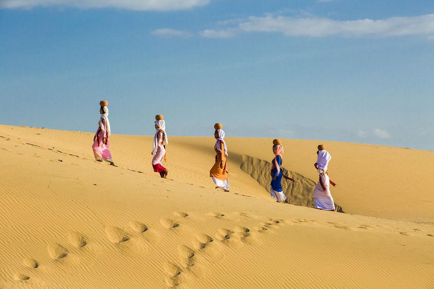 Đồi cát vàng ở Phan Rang, Ninh Thuận.