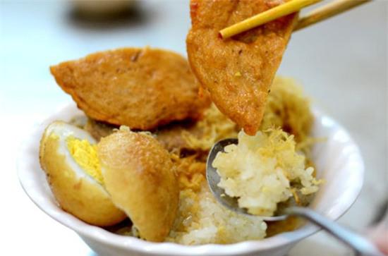 Suất xôi đầy đặn, ăn no căng. Ảnh: An Thy.