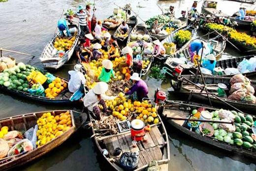 Chợ Cái Răng - điểm hút khách du lịch độc đáo của Cần Thơ.